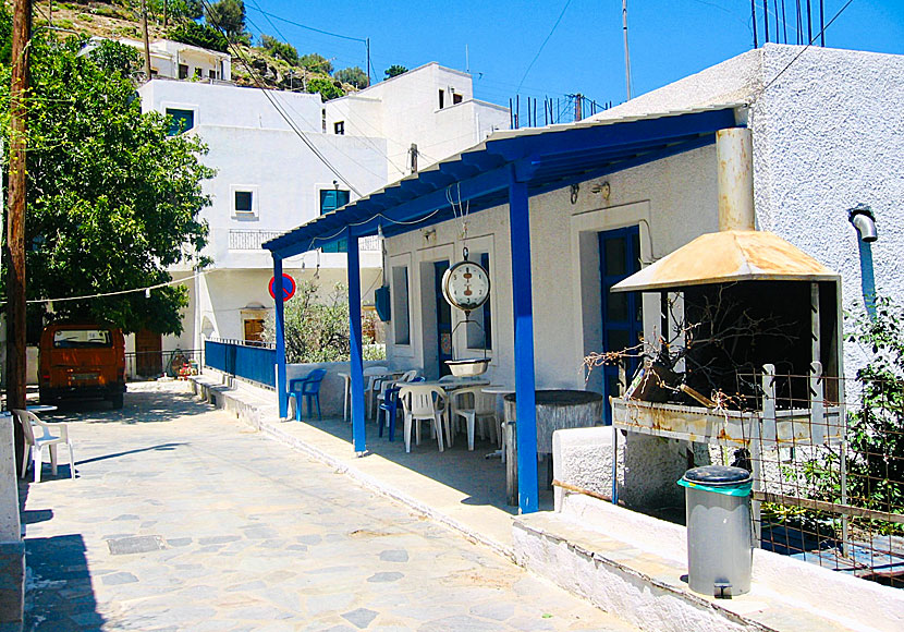 Huvudgatan i Danakos på Naxos.