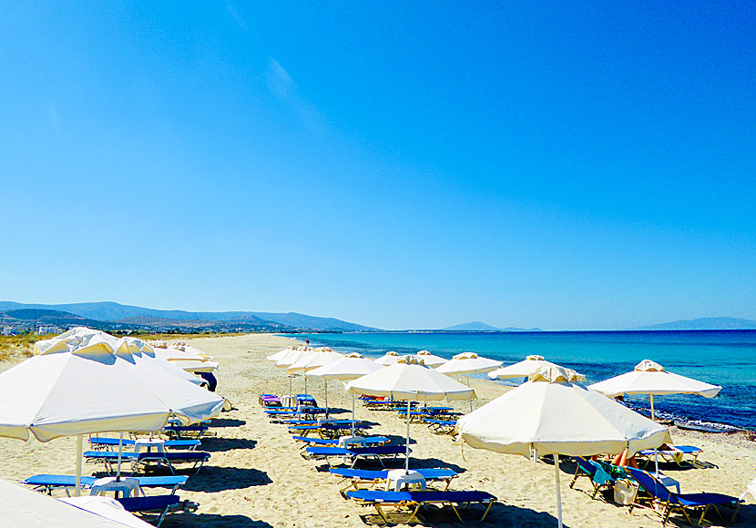 Naxos bästa stränder. Kastraki beach.