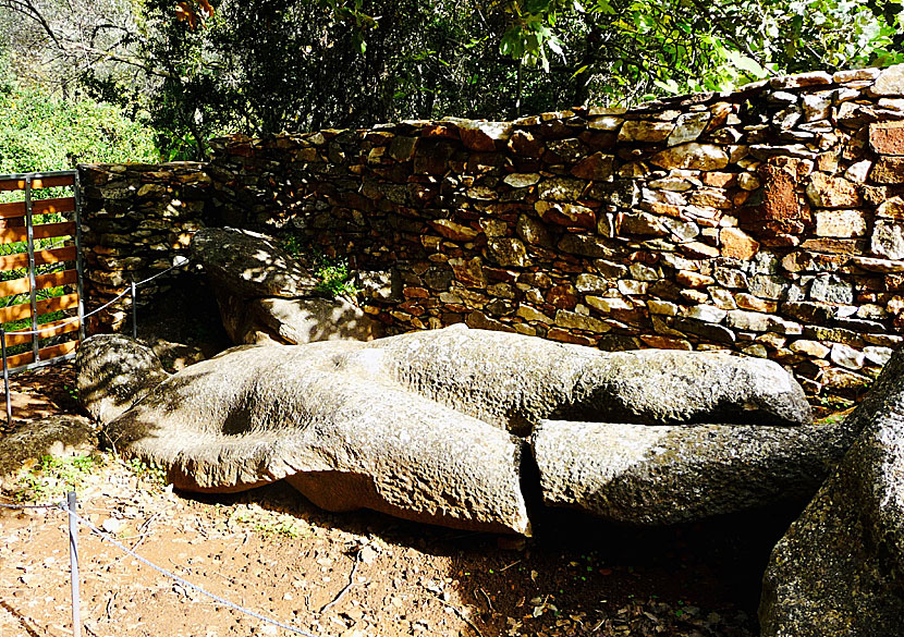 Kouros of Flerio på Naxos i Kykladerna.