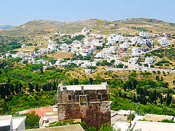 Byarna Melanes och Kourounochori på Naxos.