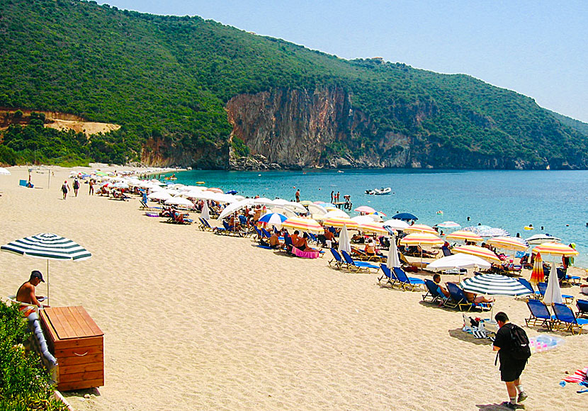 Lichnos beach Pargan kaupungin ulkopuolella. Kreikka.