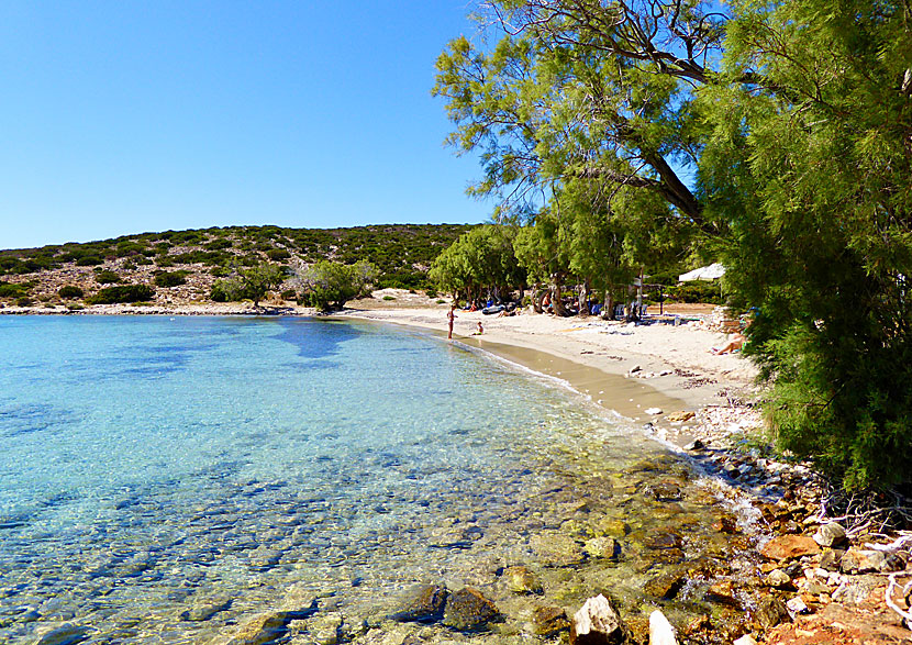Livadaki beach som ligger innan Agia Irini beach på Paros.