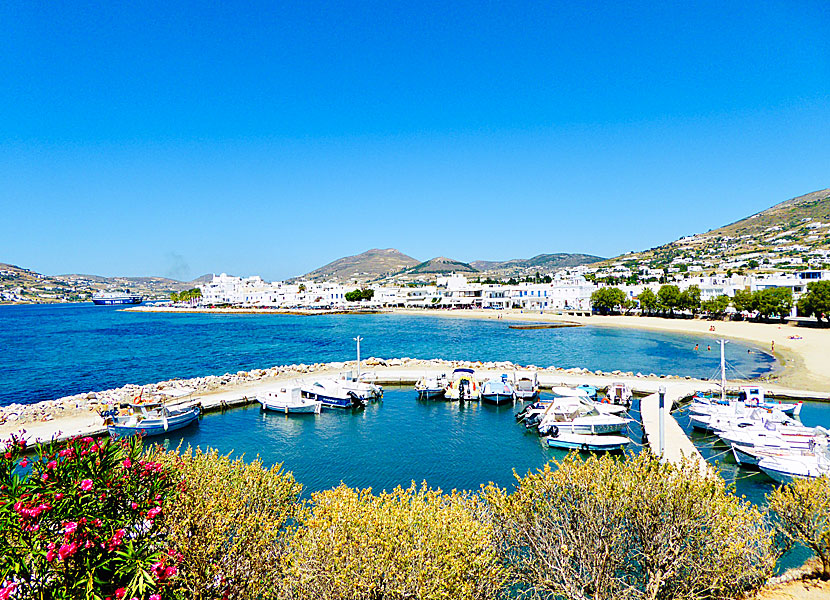 Parikia beach på Paros.