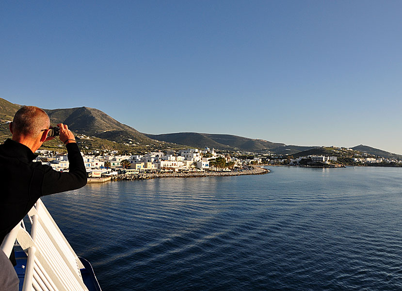 Hamnpromenaden i Parikia på Paros.