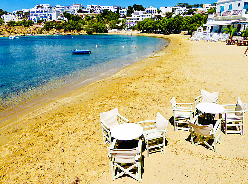 Bystranden i Piso Livadi på Paros.