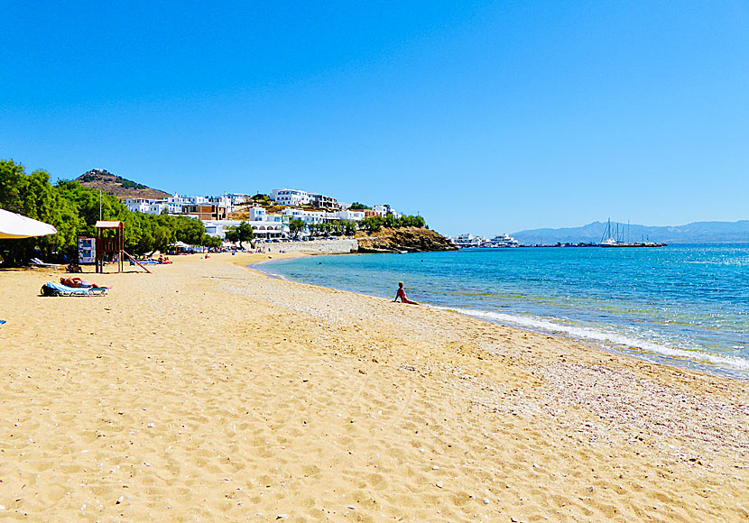 Logaras beach på Paros i Kykladerna.