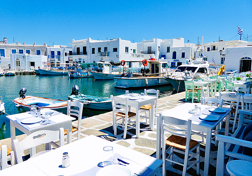 Fiskehamnen i Naoussa på Paros.