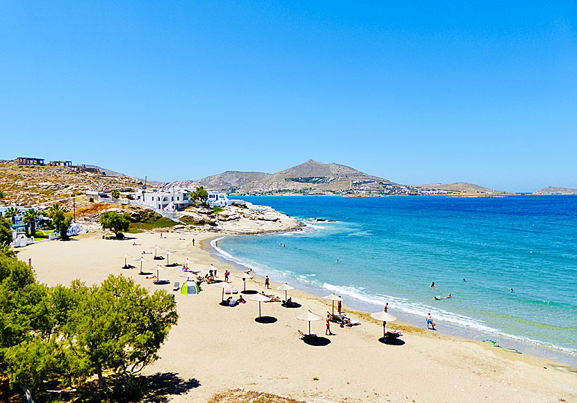 Piperi beach i Naoussa på Paros.