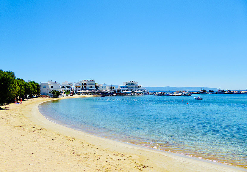Piso Livadi beach på Paros i Grekland.