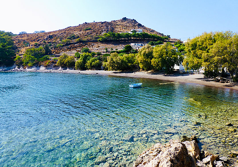 Patmos bästa stränder.  Aspri beach.