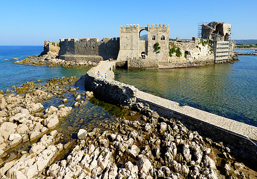 Det berömda fortet Castle of Methoni på Peloponnesos.