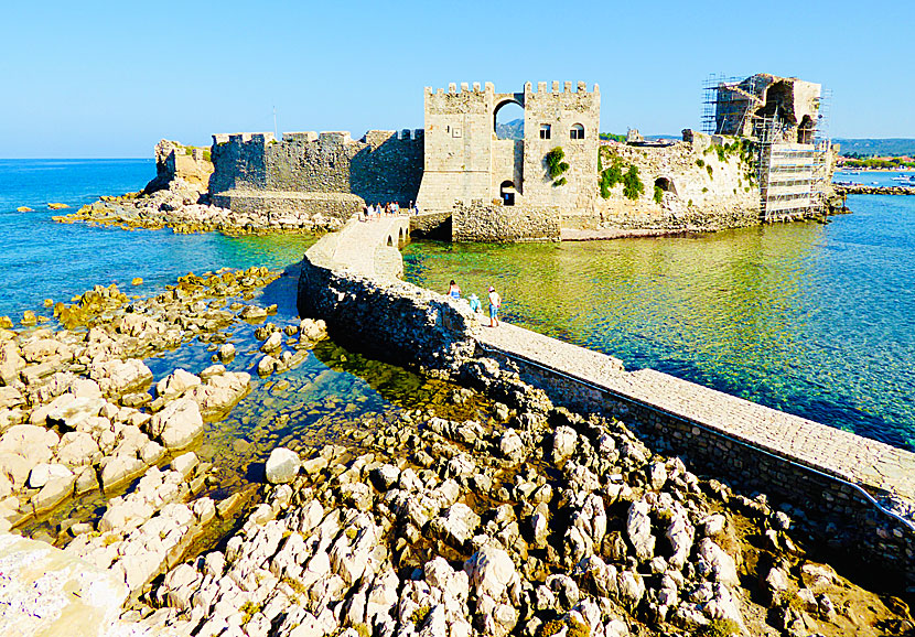 Det berömda fortet Castle of Methoni på Peloponnesos.