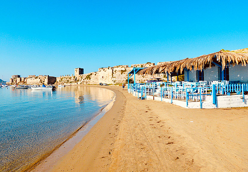 Methoni  beach på södra Peloponessos.