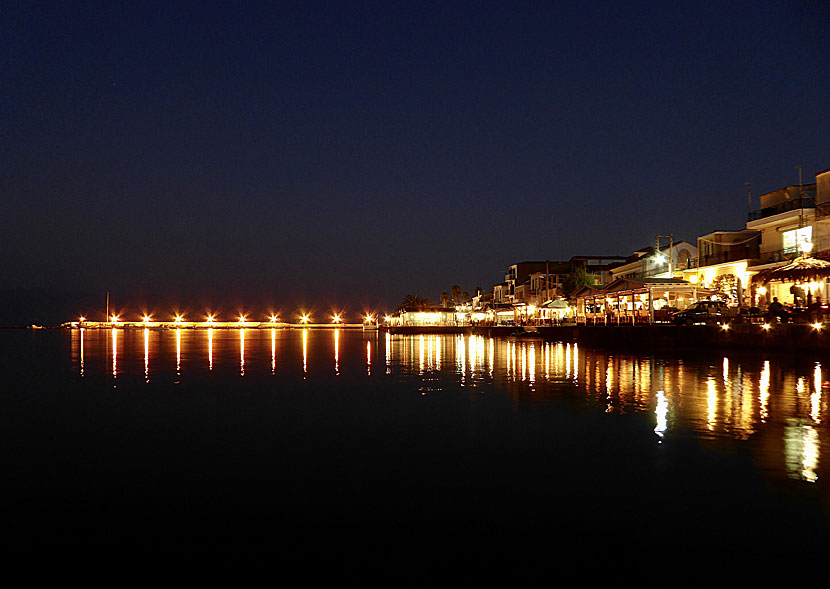Hamnpromenaden i Koroni på Peloponnesos.