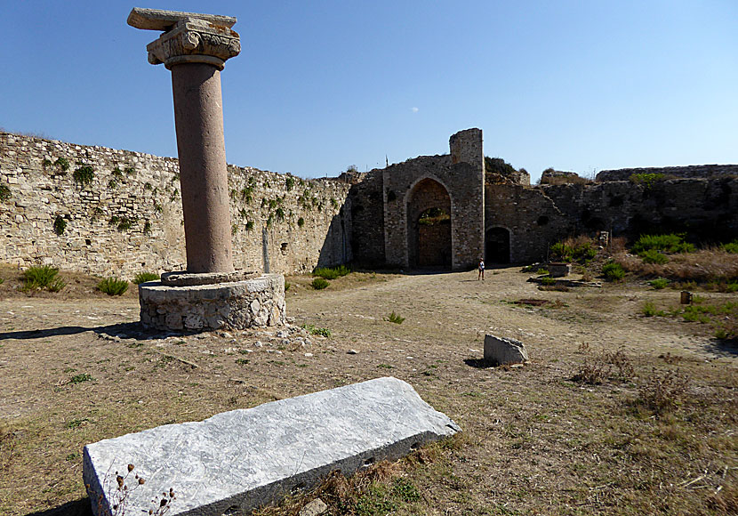 Fästningen Castle of Methoni på Peloponnesos.