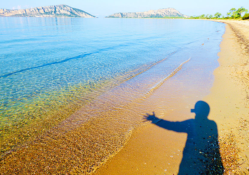 Golden beach. Pylos. Peloponnesos.