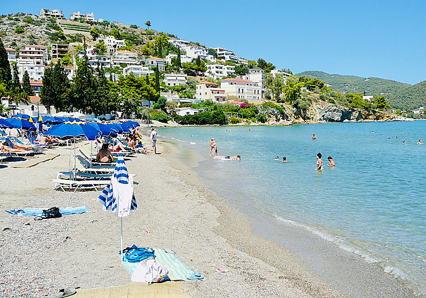 Poros bästa stränder. Kanali beach.