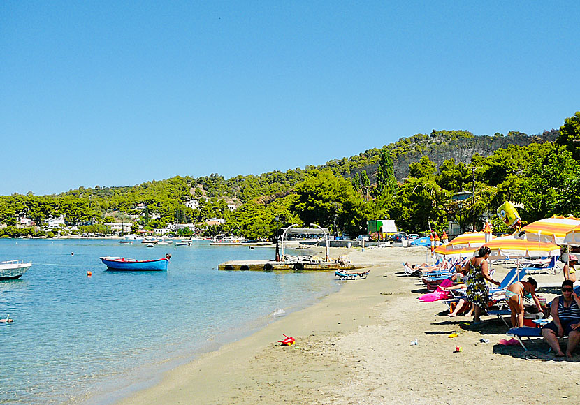 Poros bästa stränder. Megalo Neorion beach.