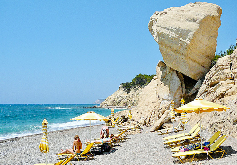 Fourni beach på östra Rhodos.