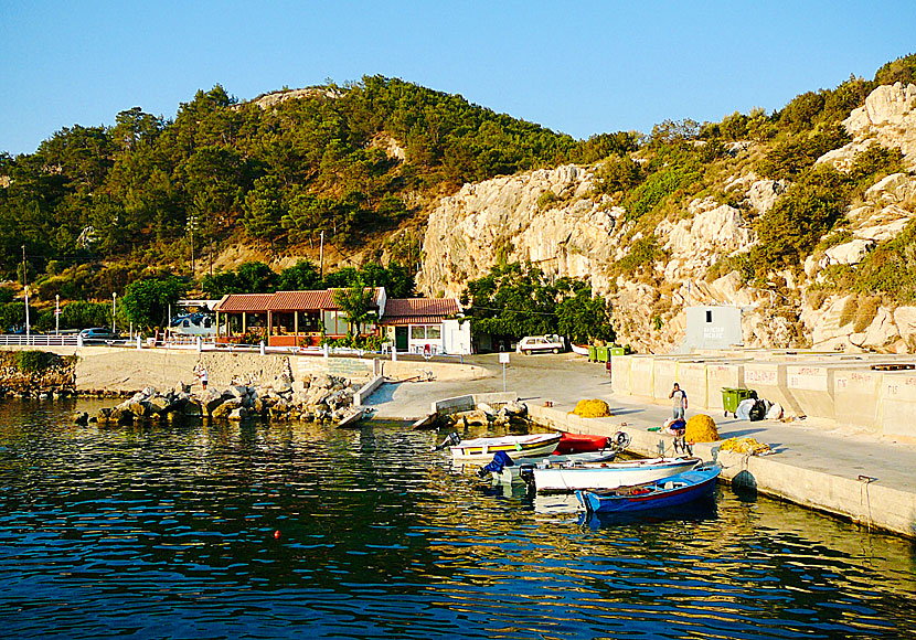 Hamnen i Kamiros Skala på Rhodos.