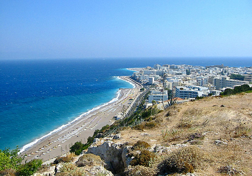 Windy beach sett från Monte Smith på Rhodos.