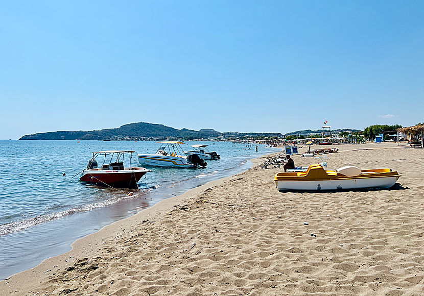 Stranden i Faliraki på Rhodos.