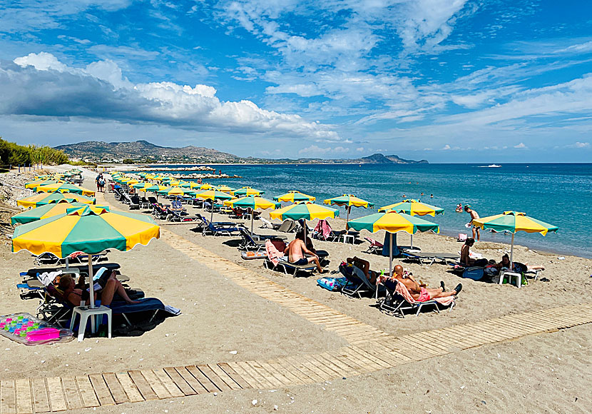 Kolymbia beach på Rhodos i Dodekaneserna. 