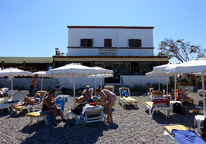 Taverna Meltemi vid Elli beach på Rhodos.