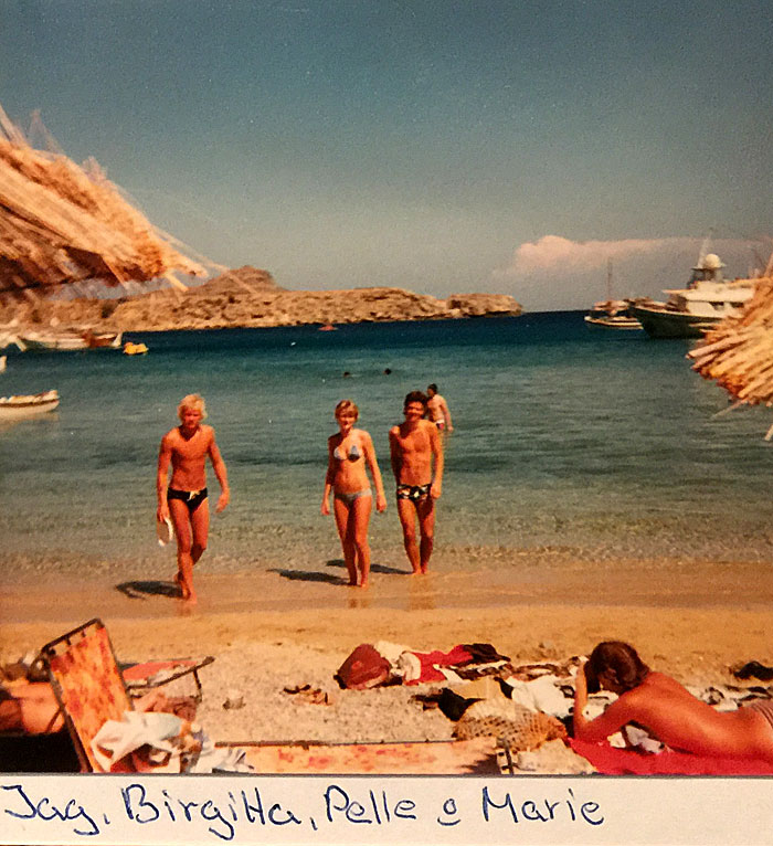 Gamla bilder från Lindos på Rhodos. 