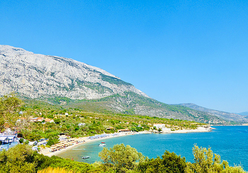 Limnionas beach på Samos.