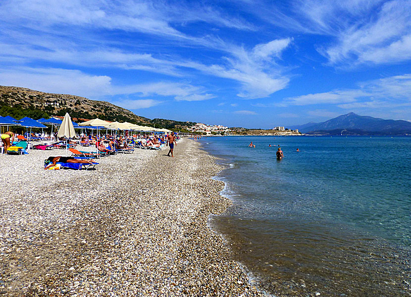 Samos bästa stränder. Potokaki beach. 