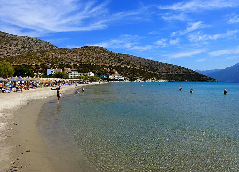 Samos bästa stränder. Psili Amos 1 beach. 