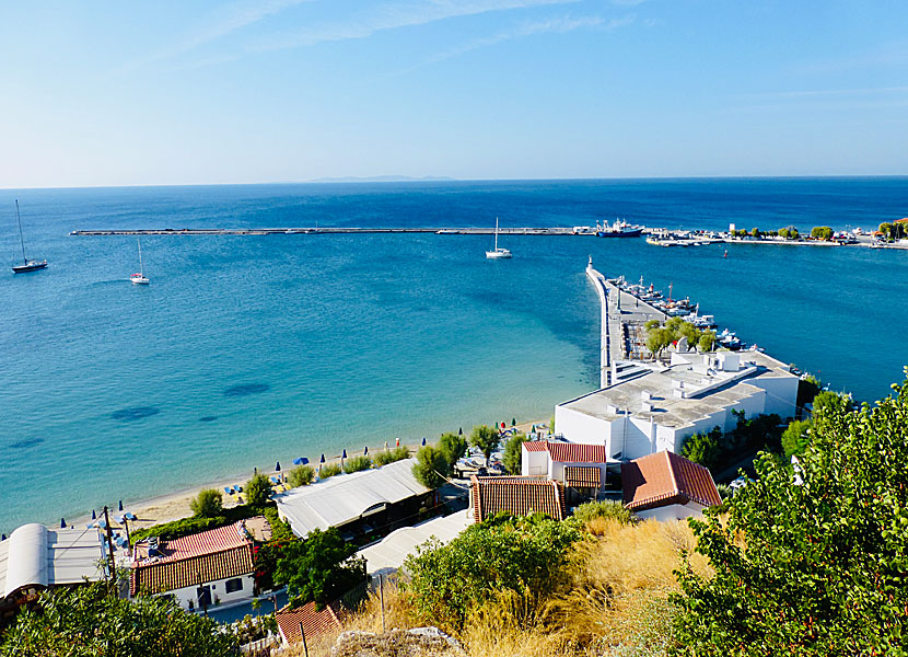 Remataki beach i Pythagorion på Samos.