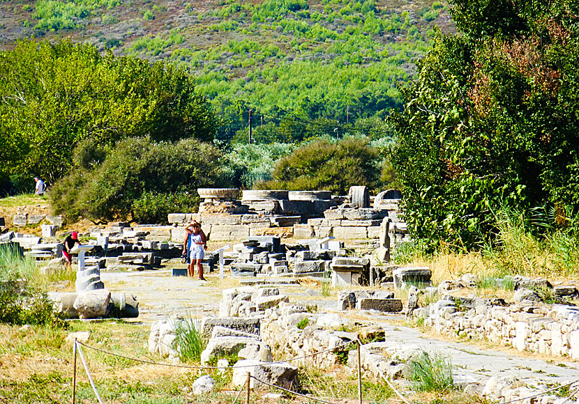 Arkeologiska utgrävningar vid Heras tempel på Samos.