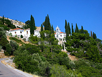 Tunneln Eupalinos och Panagia Spiliani på Samos.