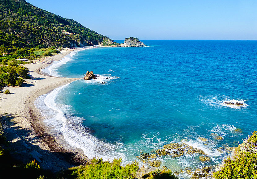 Potami beach nära Karlovassi på Samos.