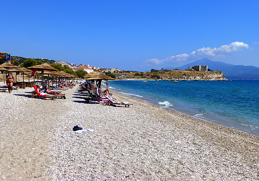 Potokaki beach ligger några kilometer väster om Pythagorion Samos.