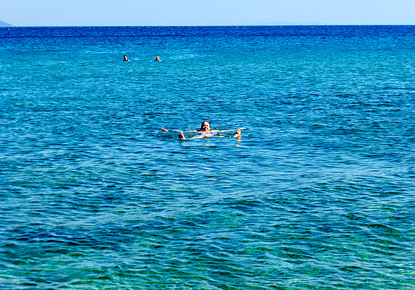 Snorkla vid stränderna Limnionas och Psili Ammos beach nära Votsalakia på västra Samos.