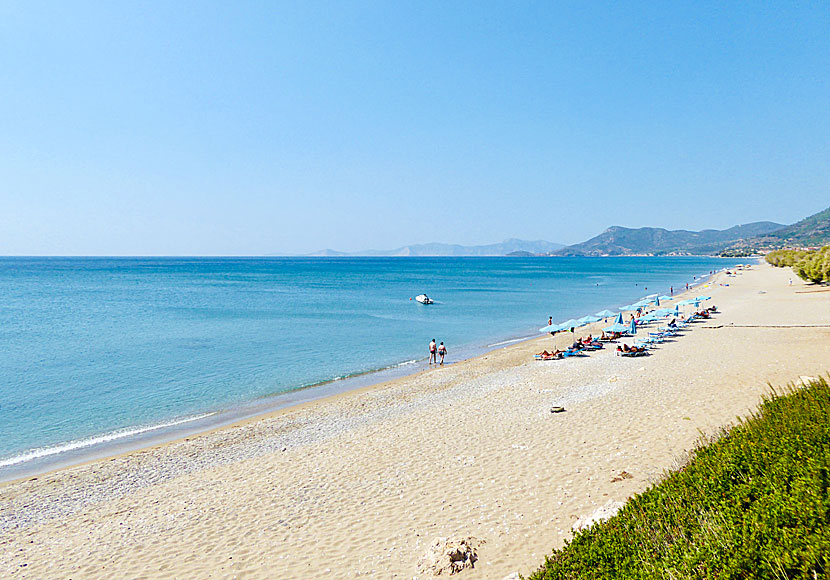 Missa inte den fina stranden i Votsalakia när du är på Samos. 