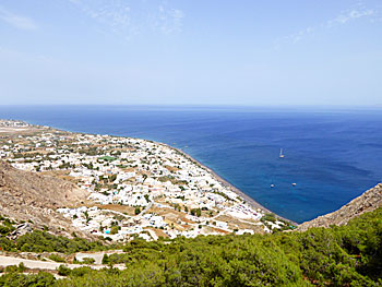 Byn Kamari på Santorini.