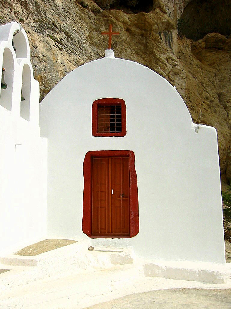 Panagia Katefiani church i Perissa på Santorini.