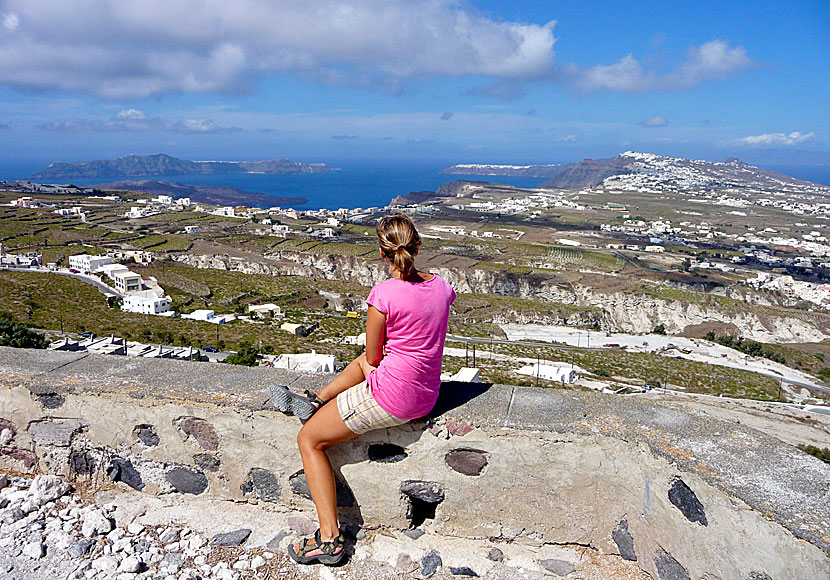 Kastro i Pyrgos på Santorini.