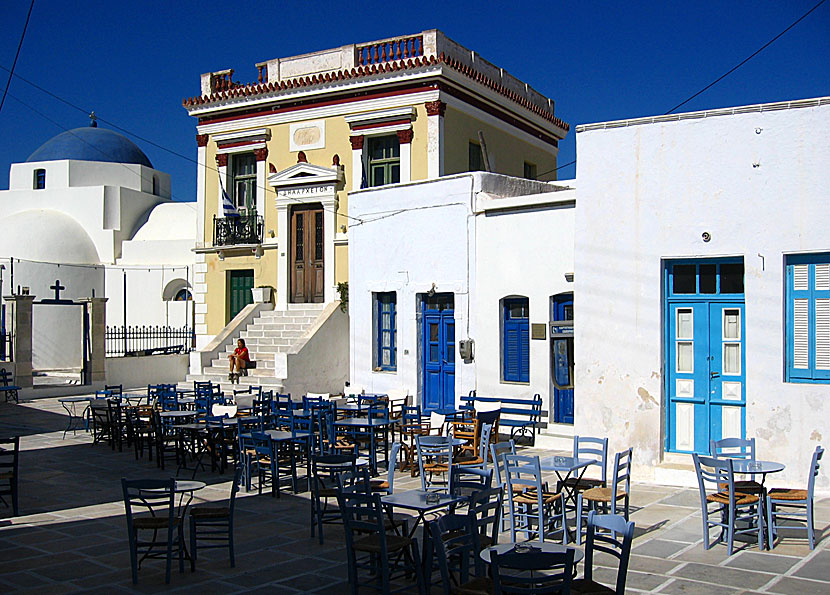 Torget i Chora på Serifos.