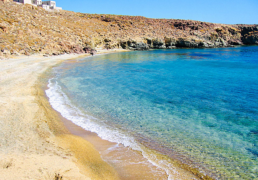 Lia beach på Serifos i Kykladerna.