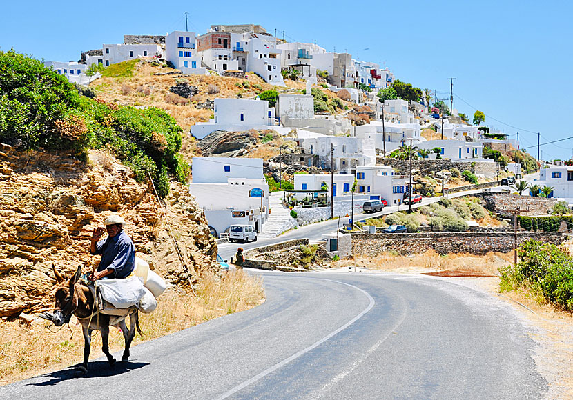 Vägen mellan Apollonia och Kastro på Sifnos.