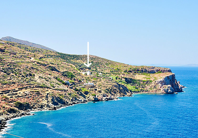 Sifnos bästa stränder. Poulati beach. 