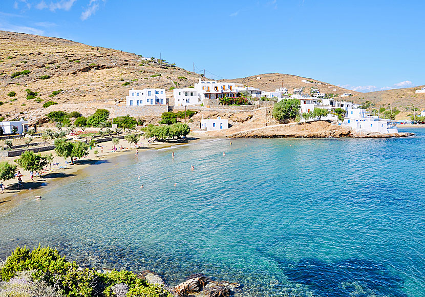 Glyfo beach i Faros på Sifnos i Kykladerna.