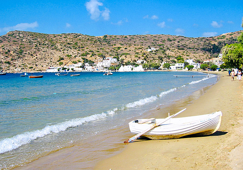 Sifnos bästa stränder. Vathi beach. 