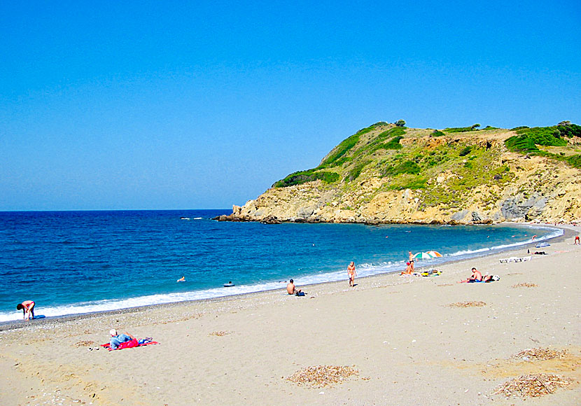 Xanemos beach nära Skiathos flygplats.