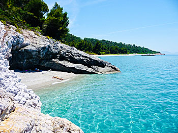 Kalimera beach på Skopelos.